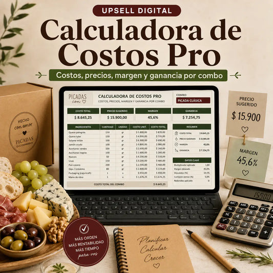 Calculadora de Costos Pro — Planilla para precios, margen y ganancia estimada